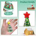 thumbnail image 3 of 6 adornos de cristal para árbol de Navidad, mini árboles de cristal hechos a mano con estrellas, decoraciones navideñas de mesa de 2,6 a 3 pulgadas, figuras de cristal coloridas para fiestas, decoraci, 3 of 5