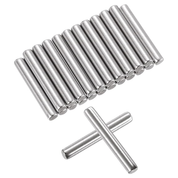 Uxcell 25 Pcs 3mm x 20mm Shelf Pins, Shelf Pegs Shelf Dowel Pins, Adjustable Shelf Support Pins Fasten Elements Stainless Steel Silver(0.12 x 0.78 inch)