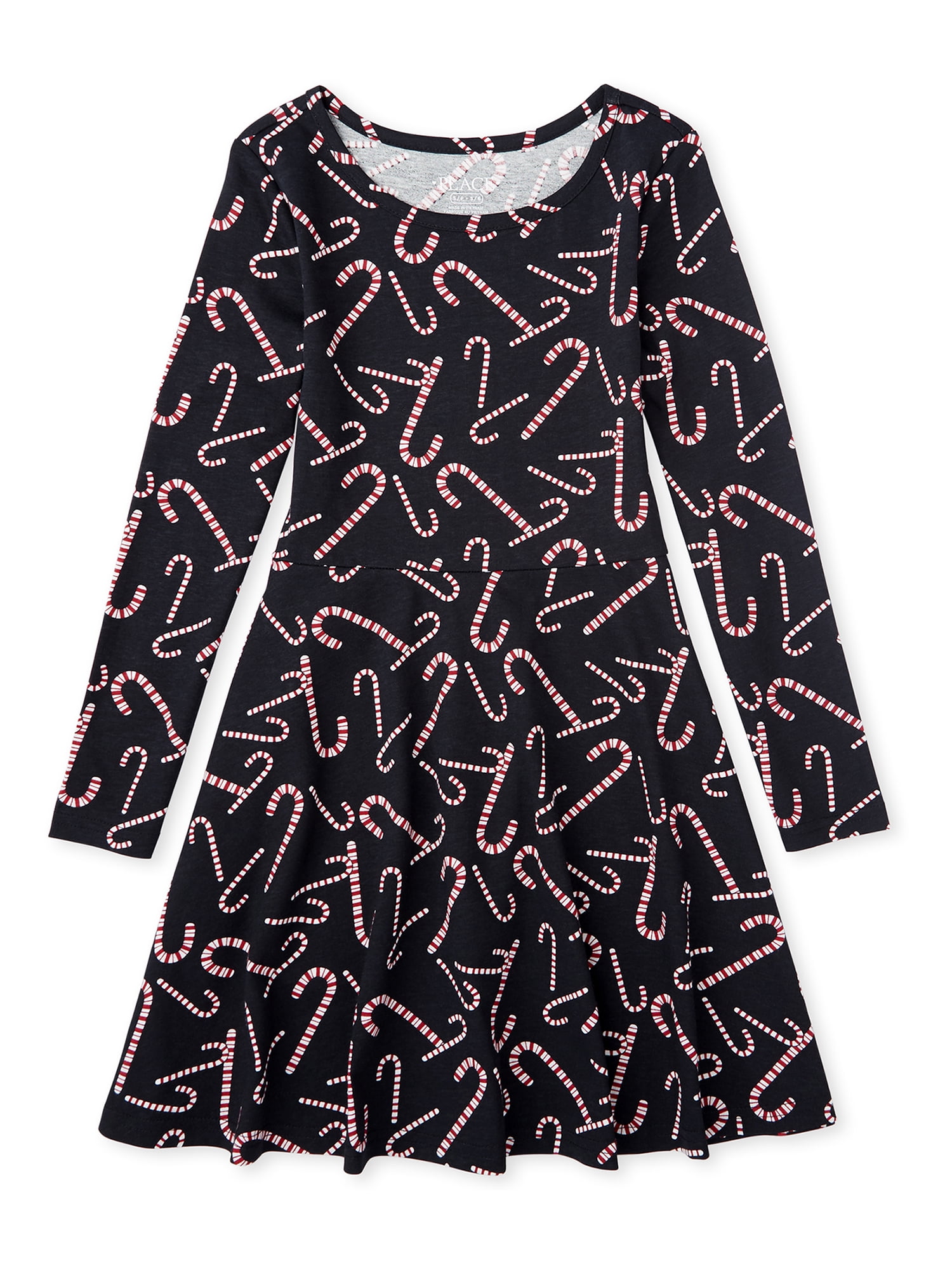 The Children's Place Girls' Print Dress with Long Sleeves, Sizes 5-16 ...