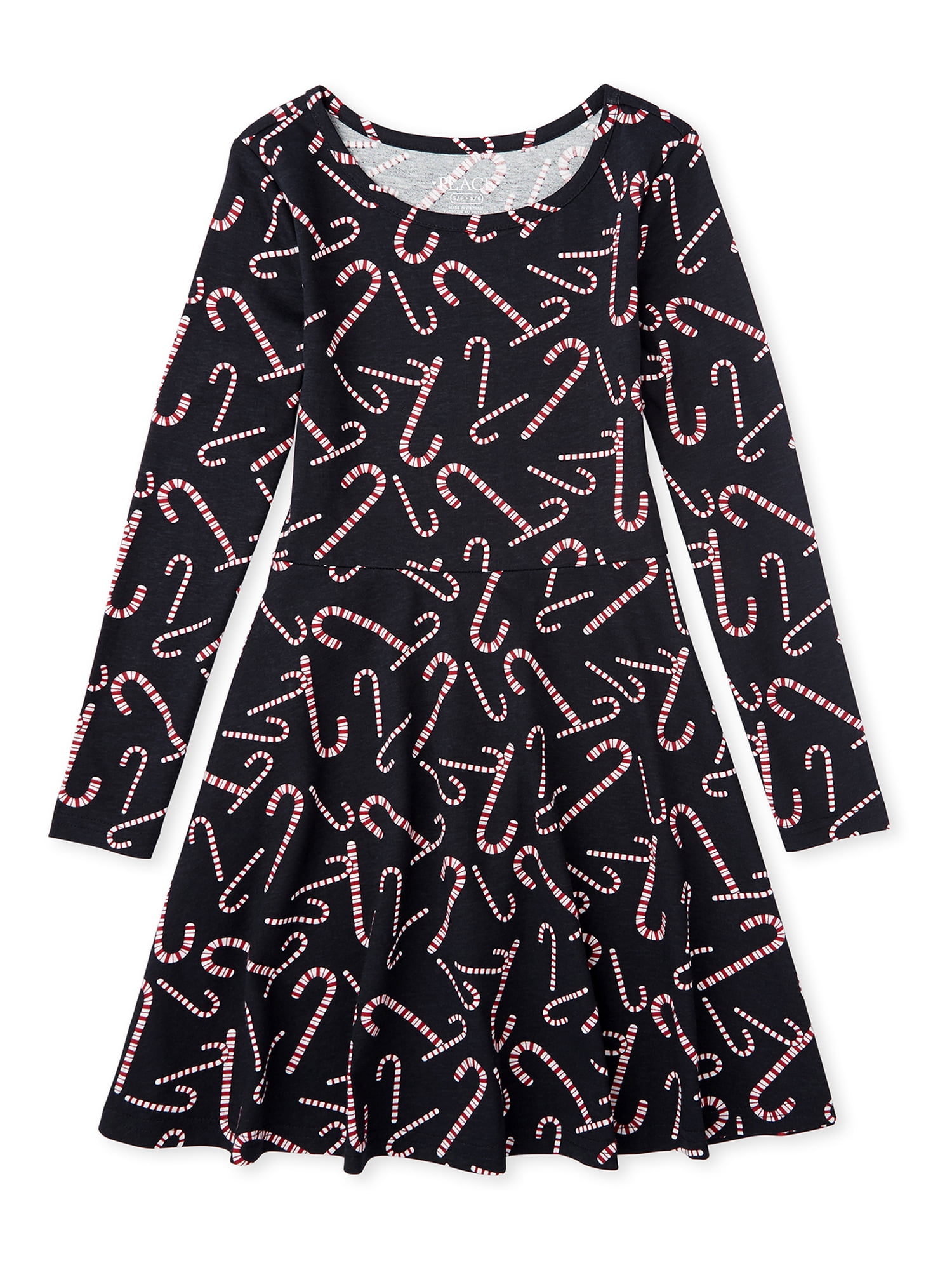 The Children's Place Girls' Print Dress with Long Sleeves, Sizes 516