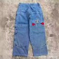 thumbnail image 1 of JNCO Y2K pantalones vaqueros sueltos retro bordado hip-hop street Harajuku pantalones de pierna ancha para hombres, 1 of 5