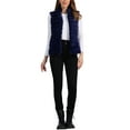 thumbnail image 2 of Stylish Faux Fur Vest for Women's Zip-Up Sleeveless Fur Jacket for Casual Wear S Dark Blue, 2 of 6
