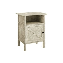 Monarch Accent Table, Small, Storage, Cream Stone Laminate, Transitional