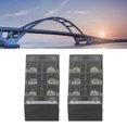 thumbnail image 1 of Terminal Strip Dual Row Screw Clamp Wire Terminal Block 60A 600V 2pcs for Bridge Lighting, 1 of 7
