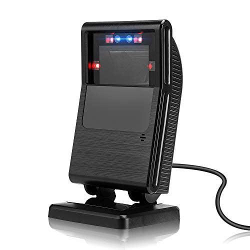 Barcode Scanner USB Wired Black with Stand Handheld Sensing and Intelligent Scan Bar Code Scan Automatic for POS System NVLFHY 