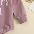 thumbnail image 6 of Baby Romper Long Sleeve Letter Print Jumpsuit Soft Comfortable Baby Romper ForOutfits,Z01 Purple,12-18 Months, 6 of 7