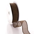 thumbnail image 2 of Ribbon Traditions 1.5" Wired Burlap Ribbon Rustic Brown 25 Yards, 2 of 2