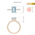 thumbnail image 5 of ANGARA Natural Emerald-Cut 2 ct Aquamarine Engagement Ring with Diamonds in 14K Rose Gold for Women (Size-9x7mm) | March Birthstone, Anniversary, Jewelry Gift for Women | Natural Aquamarine Ring, 5 of 9