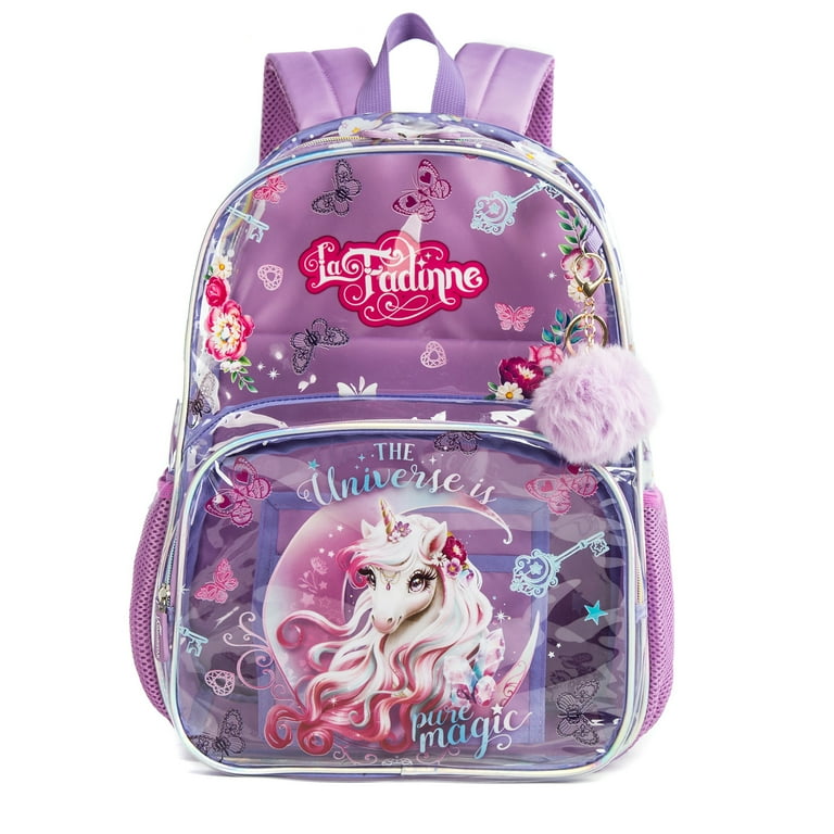 Kids Transparent Unicorn Backpack For Boys And Girls See Through