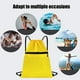 thumbnail image 4 of Mochila deportiva impermeable con cordón y bolsillo pequeño - Bolsa ligera de tela Oxford para gimnasio, viajes, artículos esenciales de fitness Aestivo | Amarillo | AESTIVO, 4 of 7