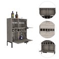 thumbnail image 3 of Modern Bar Cabinet, Gray Charisma, Six Built-in Wine Rack, Double Door Space Saver, 3 of 7