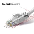 thumbnail image 3 of Câble Ethernet 1 Pi CAT6 Câble de Réseau Internet Haute Vitesse - Lot de 20 (1 Pied, Blanc), 3 of 5