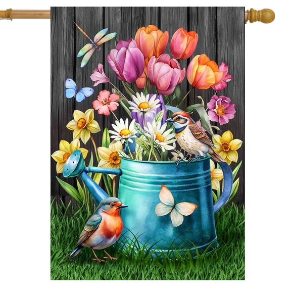Briarwood Lane Spring House Flag 40x28 For Outdoor Garden Buddies For Spring House Flag