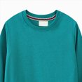 thumbnail image 4 of TOWED22 Toddler Boy Girls Long Sleeve Shirt Baby Boys Crewneck Sweatshirt Solid Color Soft Cotton Pullover Clothes(Green,7 Y), 4 of 4
