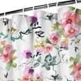 thumbnail image 3 of Pioneer Flower Floral Print Pattern Shower Curtain 36"x72" ,Bathroom Decorative Shower Curtains Set with 12 Hooks,Modern Waterproof Washable Shower Curtain, 3 of 6