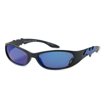 Batman Black Frame Blue Lense Wrap Around Children's Sunglasses