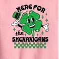 thumbnail image 2 of Instant Message - St. Patrick's Day Here For The Shenanigans - Toddler & Youth Crewneck Fleece Sweatshirt, 2 of 5