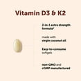 thumbnail image 2 of Micro Ingredients Vitamin D3 and K2 Vitamin Supplement Softgels, 10,000 IU D3 with MK-7 200 Mcg, Virgin Coconut Oil, 120 Count, 2 of 6