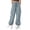 Blue, variant on LWNYDPLSD Girls Parachute Cargo Pants Kids High Waisted Baggy Casual Trouser Tween Wide Leg Streetwear with Multi Pocket Teen Trendy Skateboard Pants