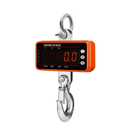 

1000Kg/ 2204Lbs Digital Hanging Scale with 65Ft Remote Control Portable Heavy Duty Crane Scale Dimmable Led Industrial Hook Scales Unit Change/ Data Hold/ Tare/ for Construction Site Travel