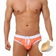 thumbnail image 2 of Ketyyh-chn99 Swim Men Brief Men's Tigh Swimming Briefs Trunks Swimwear Swimsuit Man Beach Short Men Swim Suit Orange,2XL, 2 of 5