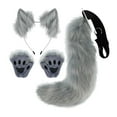 thumbnail image 3 of Conjunto de Orejas y Cola Salvador Diadema Felpa Gris, 3 of 9