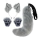 thumbnail image 3 of Conjunto de Orejas y Cola Salvador Diadema Felpa Gris, 3 of 9
