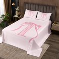 thumbnail image 2 of Erosebridal Initial A to Z Coverlet Set Queen, Bowknot D Bedding Set, Cartoon Monogrammed Decor 3pcs, 2 of 5