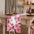 thumbnail image 2 of Table Runners 72 Inches Long Dress Scarves, Pink Roses Farmhouse Kitchen/Dining Table Runner, Coffee Tablerunners, Spring Floral Elegant Pastoral Butterfly 14x72 Inch, 2 of 9