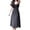 ☪396-Black, variant on Fashion Trendy A-Line French Waist-Cinching Unique Design Long Dress - Flared Flattering Silhouette with Distinctive Detail for Statement Style