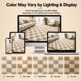 thumbnail image 5 of ZRSDIXK 5'x8' Rugs for Living Room, Fluffy Soft Rugs Carpets for Living Room Bedroom High-Plie Washable Checkered Rugs, Beige & White, 5 of 12