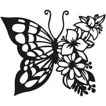 Butterfly Metal Wall Decor Art Elegant Metal Wall Decor Modern Metal Wall Silhouette Easy Installation Home Decoration for Bedroom Living Room Garden Office Farmhouse