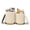 Beige + Golden, variant on Costway Velvet Storage Ottoman Set of 2 Modern Round Ottoman with Storage for Living Room