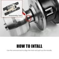thumbnail image 2 of Door Knob Lockset Keyless Round Ball Style Handle Privacy Bedroom Bathroom Handle Lockset Stainless Steel Polished Door Knob Set Interior Lockable Door Handle, 2 of 6