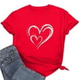 thumbnail image 7 of QETYUW Valentines Shirts for Women Valentine Love Heart Printed Tees Plus Size Casual Crew Neck Tshirts Summer Lightweight Shirt, 7 of 7