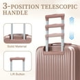 thumbnail image 5 of imerelez 14"/20" 2 pcs/set in ABS Spinner Wheel Luggage, with Combination Lock and Front Opening Design, 14" Cosmetic Case (Champagne), 5 of 8