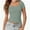 Sage green, variant on Womens Scoop Neck Short Sleeve Casual Tshirts Tops Summer Going Out Work Cute Fitted Shirts Trendy