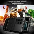 thumbnail image 4 of SaniMore for Samsung Galaxy S23 Ultra 2023 Case, Heavy Duty Protective 3-layer with Wireless Charing Hidden Kickstand Military-grade Anti-drop Shockproof Rugged Cover for Galaxy S23 Ultra, Black, 4 of 7