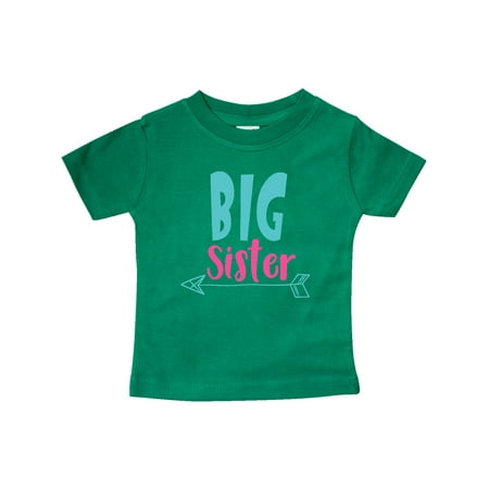 

Inktastic Big Sister Older Sister Arrow - Blue Pink Gift Baby Girl T-Shirt