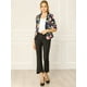 thumbnail image 3 of INSPIRE CHIC Chaqueta Tipo Blazer Informal Con Solapa De Muesca Y Manga Larga Para Mujer Azul marino-Floral S, 3 of 6