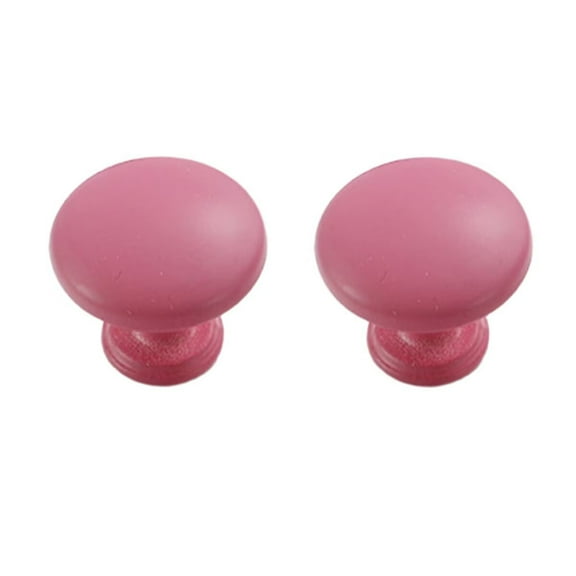 HDJNal 2 Pcs Round Aluminum Alloy Furniture Cabinet knob, Pink Kitchen Cabinet Hardware Handle, Fashion & Durable, for Dresser Drawers, Cabinets, Cupboards, Wardrobes