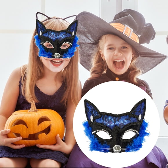 SIfdSeng Cool Toys for Teens Boys Adult Kids Cat Plush Lace Face Guard Black Animal Plush Face Guard Makeup Dance Men and Women Kids Half Face Face Guard Cool Toys for Teenage Boys Little Girls Toys