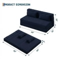 thumbnail image 3 of QinaQin Sofá cama seccional plegable sin ensamblaje, diseño moderno en forma L con 4 paneles abatibles, ideal para sala pequeña, departamento u oficina, 3 of 8