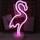 thumbnail image 1 of Aleko Flamingo Letreros de neón con base LED Luces decorativas de neón USB / Letrero alimentado por batería Luz nocturna para habitación de niña Dormitorio Mesa Fiesta de Navidad Decoración Regalos [Clase de eficiencia energética A +++] . ACTIVE Biensenido a ACTIVE, 1 of 1