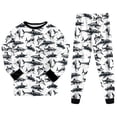 thumbnail image 6 of Xyant Pajamas for Boys Long Sleeve Shark Sleepwear Tops Pants Pjs Set Toddler Kids 2 Piece Soft Cotton Sleepwear 2-8 Years (Grey,6-7 Years), 6 of 7