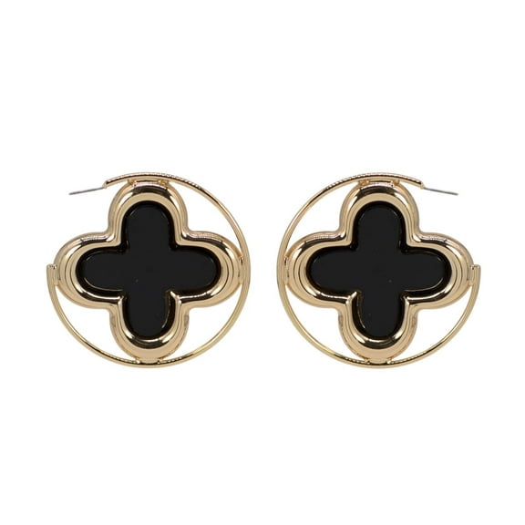 E1796 | Clover Hoop Earrings | 25E6419