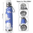 thumbnail image 3 of Floral 29oz Stainless Steel Insulated Thermos with Tea Filter, 360° Printed Travel Bottle, Leakproof BPA-Free,Anti-Slip Base, 304 Inner & 201 Outer, Vacuum Cup,Thanksgiving,Christmas, Spring,Flower, 3 of 6