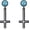 Upside Down Cross, variant on Black Stud Earrings for Men 925 Sterling Silver Raven Upside Down Cross Sword Skull Spike Earrings Black Turquoise Stud Jewelry for Men Women