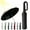 Black, variant on Ring Buckle Umbrella, Ring Buckle Umbrella Windproof, Reflective Safety Strip, 49In Compact Folding Durable Travel Reverse (Black)