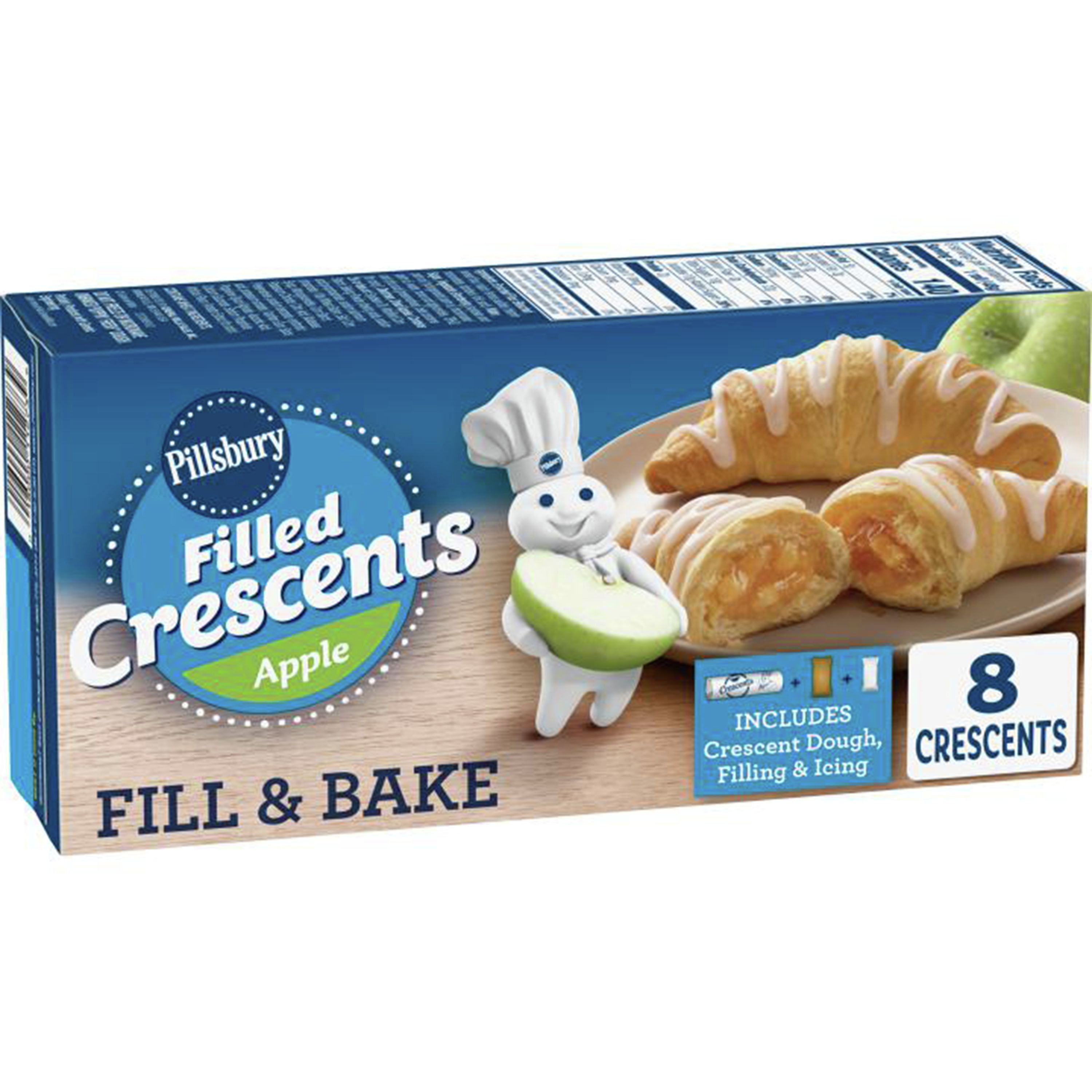 Pillsbury Filled Crescents, Apple Filling, 8ct., 13.51 oz